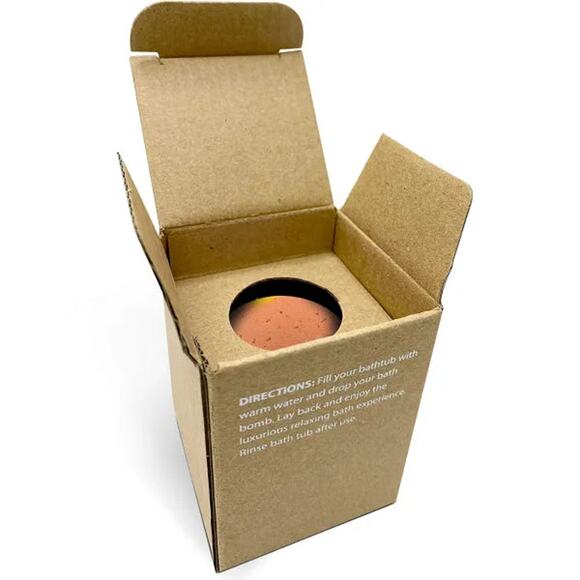 "Fruity Blend" Natural Bath Bomb in kraft box - 5 oz - Picture 5 of 5